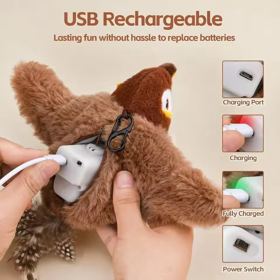 DogWaggo™ Squeaky & Interactive Bird Plush