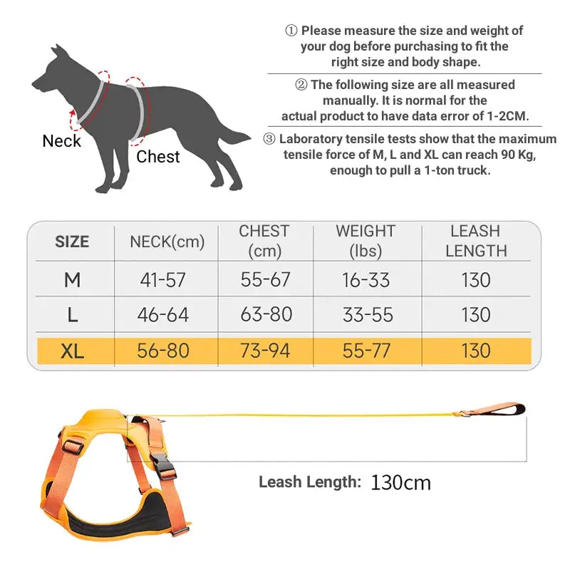 DogWaggo™ Anti-Pull Adjustable Harness with Leash