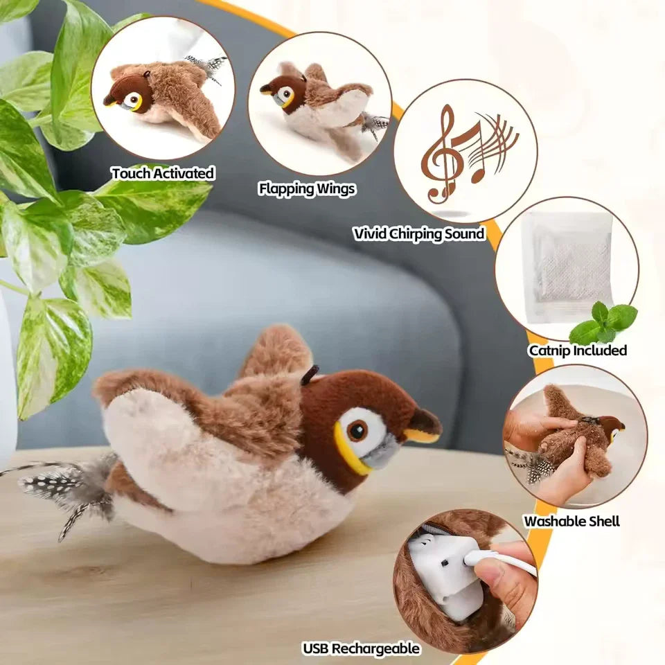 DogWaggo™ Squeaky & Interactive Bird Plush